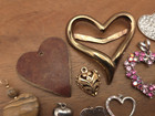 Vintage-now 15 Piece Heart Valentine Pendants Charms Craft Jewelry Making Lot  5