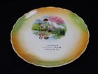 Antique Compliments Of Lantz Bros  Brooklyn Il Advertising Souvenir Plate 7 25 