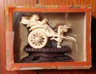 Estate Asian Antique Chinese Miniature Rickshaw Figurine The Real Deal Not Resin