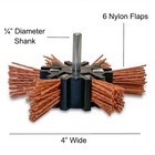 4  Nylon Flap Brush 1 4  Shank Coarse 3 Pack  Red Drill Brush Wheel 