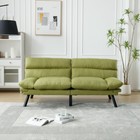 Modern 2-in-1 Sleeper Sofa With Thick Cushions   Metal Feet   convertible Loveseat