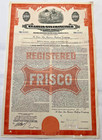 Vintage 1963 Frisco Railroad       1 000 Gold Bond Certificate St Louis   san Fran
