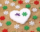 Pcs Snowflake Decorations Wood Slices Ornaments Christmas Cutouts Buttons 80