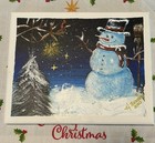 Winter Snowman Frosty Christmas Local Artist Hand Painted