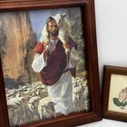 Vintage Religious Art Set  Jesus The Good Shepherd Framed Print  Snow Globe