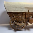 Covered Wagon Conestoga Wooden Model Cowboy Western Vintage Handmade