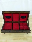 Vtg Gothic Jewelry Box Dracula Casket Red Velvet Wizard Trinket Japan