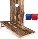 4x2 Ft Solid Wood Cornhole Set With 8 Bean Bags  Regulation Size Cornhole Board