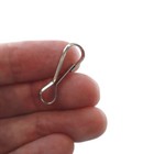 100 Small Metal J Hook Spring Clips For Diy Lanyards   Keychains - 1 1 4 Inch
