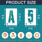 36 Pcs Halloween Letter Stencils  Reusable Alphabet Numbers Stencils Template   