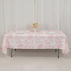 60  X 102  Pink French Toile Pattern Polyester Rectangular Tablecloth