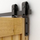 Bifold Sliding Barn Door Hardware Kit Top Mount Roller Black Flat Track Modern