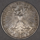 1861 Frankfurt German States Silver 2 Thaler