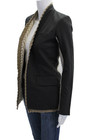 Yigal Azrouel Womens Wool Knitted Panel Detail Blazer Jacket Gray Size 0