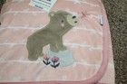 Gerber Bear Butterfly Peach Pink Sherpa Fleece Baby Blanket Infant Girls Nwt Htf