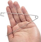 Extra Large Safety Pins  5 Inch  5 Pack  Silver  Nickel Plated Stainless Stee   