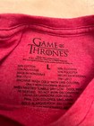 Vintage Game Of Thrones Tshirt Mens Large Red Excellent House Sigils Graphic Tee
