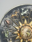 Vtg Zodiac Astrology Sun Wall Plaque Chalkware All 12 Signs Round 12  Mcm Decor