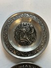Vintage Norwegian Pewter Christmas Plates 1985   2001 - Astri Holthe Norway