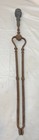 Antique 18th Century Wrought Iron Turned Brass English Fireplace Tongs Tool 12