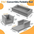 Portable Toddler Travel Bed  Foldable   Soft - 3-in-1 Convertible Portable Fo   