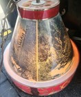 Vtg Coors Beer Hanging Swag Lamp Light Scenic Mountain River Bar Man Cave works