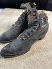 Antique Victorian Button Boots Women   s Leather Shoes C 1890   1910