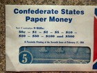 Vintage Facsimile Confederate States Paper Money Set W  Original Envelope Usa 