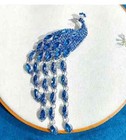 Super Luxury Shiny Rhinestone Blue Peacock Brooch Pin Animal Theme Women Gift
