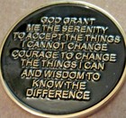 Gold Plate Alcoholics Anonymous Aa 40 Year Medallion Black Coin Token Chip Sober