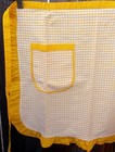 Nwot          Made In Italy Vintage Kitchen Apron W ties Pocket Cotton         
