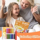 Triangle Jumbo Crayons For Toddlers  18 Colors Mess Free Unbreakable Crayon G   