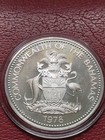 Scarce  Silver Proof 925 Silver 1978 Proof Bahamas Five Dollars W Holder  45mm