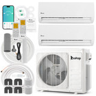 18000 Btu Dual Zone Ductless Mini Split Air Conditioner Inverter Heat smart Wifi