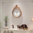 Small French Decorative Wall Clock  Gold Antique   Vintage Boho Style  Silent Ba