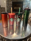 Four Brand New Starbucks Cups  Perfect For The Holidays  See Pics     
