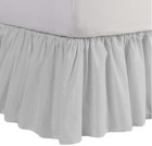 3 Side Silver Solid Ruffled Bed Skirt  680 Tc Egyptian Cotton Split  open Corner