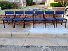 Danish Deep Blue Mid Century Modern Dining Chairs - Set Of 6