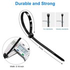Zip Ties 8 Inch Black Zip Ties 1000 Pack  Wire Ties With 50lb Tensile Strengt   
