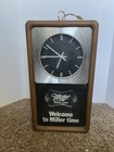 Vintage 1982 Miller High Life Beer Lighted Rotating Motion Clock Sign Display