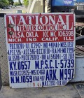 Original Vintage National Porcelain Sign Gas   Oil 23   x 25-1 2   