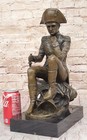 French Signed Napoleon Bonaparte Sitting Figure 100  Bronze Statue Sculpture Nr