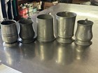 Collection Of 5 Antique Beer Tankards Stein Pewter Mugs Pint   Half Pint Old Lot