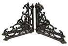 Set Of 4 Cast Iron Shelf Brackets New Antique-style Rustic Cameo 8  X 8 