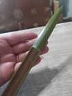 Vintage 1960s Mid-century Avocado Green  Wood Grain Letter Opener