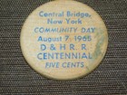 Vintage 1 1 2  Across 1965 D   H Rail Road Central Bridge Ny  Wooden Nickel