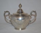 Antique American Coin Silver Covered Sugar Bowl Francis W  Cooper 19th Century
