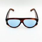 Tom Ford Bronson Tf1044 Sunglasses Burgundy Havana Light Blue Lens 60-12-140