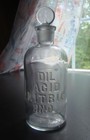 Antique Dil Acid Nitric Hno3 Apothecary Bottle With Original Glass Stopper