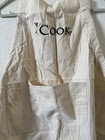 Icook Adjustable Cotton Bib Apron  Beige Solid One Size W  Front Pocket